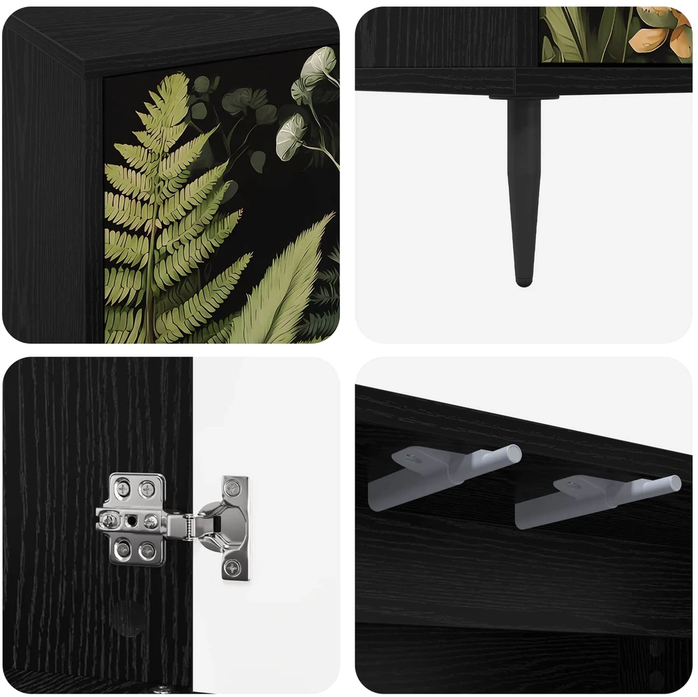 TV staliukas Televizoriaus spintelė RHENEN 69 x 33 x 50,5 cm Juodojo ąžuolo