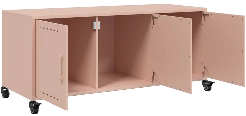 TV staliukas Televizoriaus spintelė, rožinė, 100,5x39x43,5cm, plienas