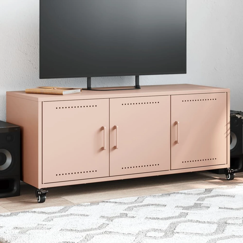 TV staliukas Televizoriaus spintelė, rožinė, 100,5x39x43,5cm, plienas