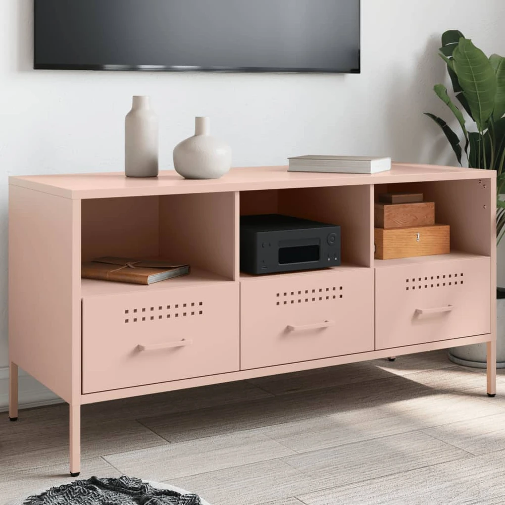 TV staliukas Televizoriaus spintelė, rožinė, 100,5x39x50,5cm, plienas