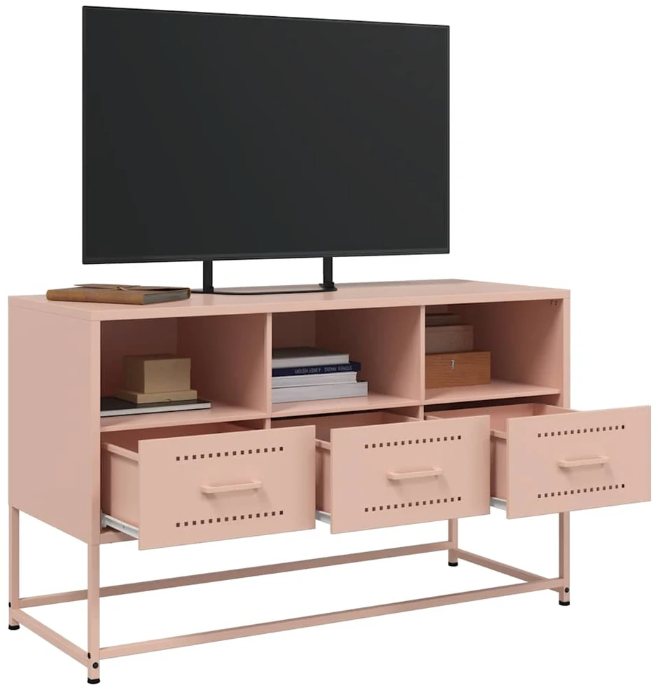 TV staliukas Televizoriaus spintelė, rožinė, 100,5x39x60,5cm, plienas