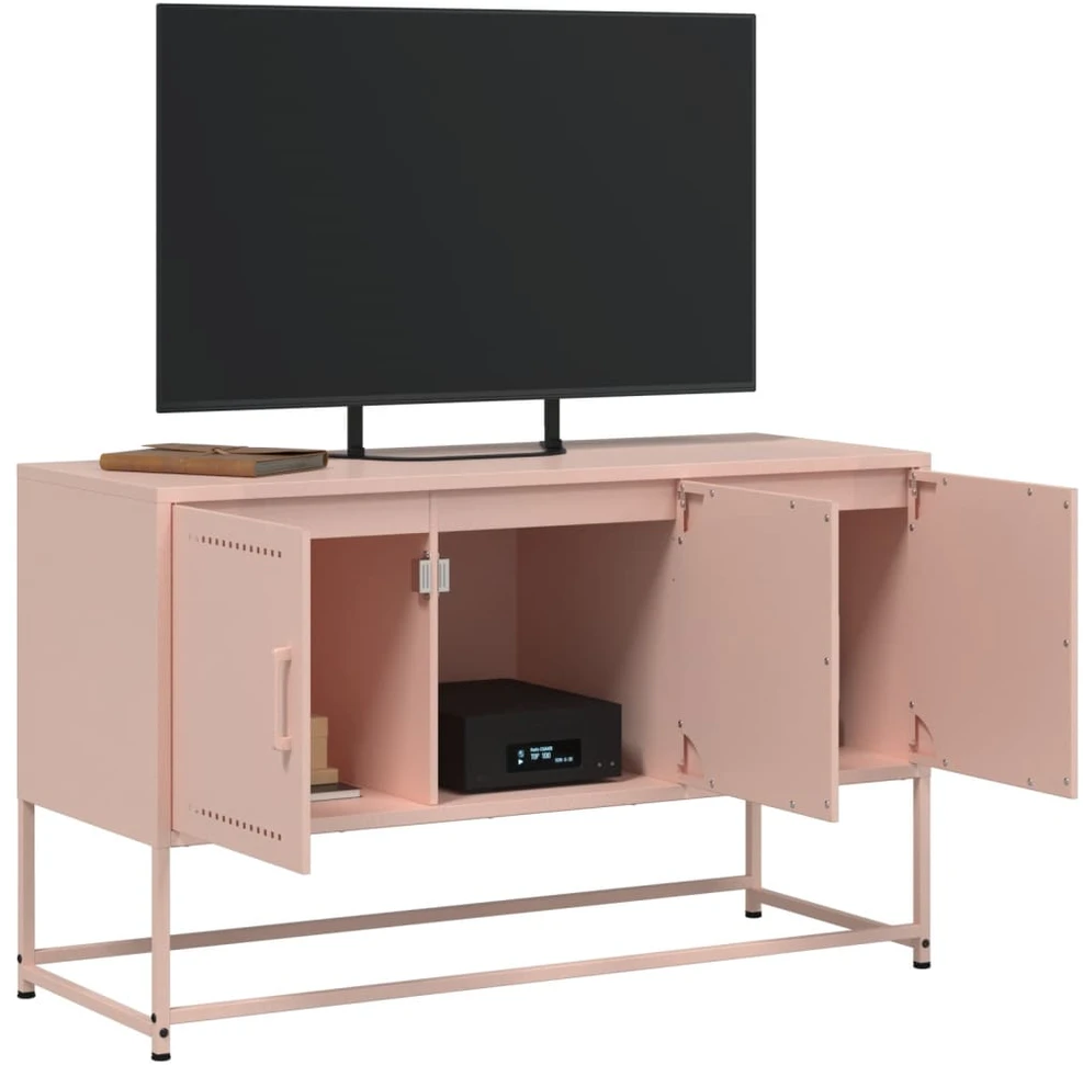 TV staliukas Televizoriaus spintelė, rožinė, 100,5x39x60,5cm, plienas