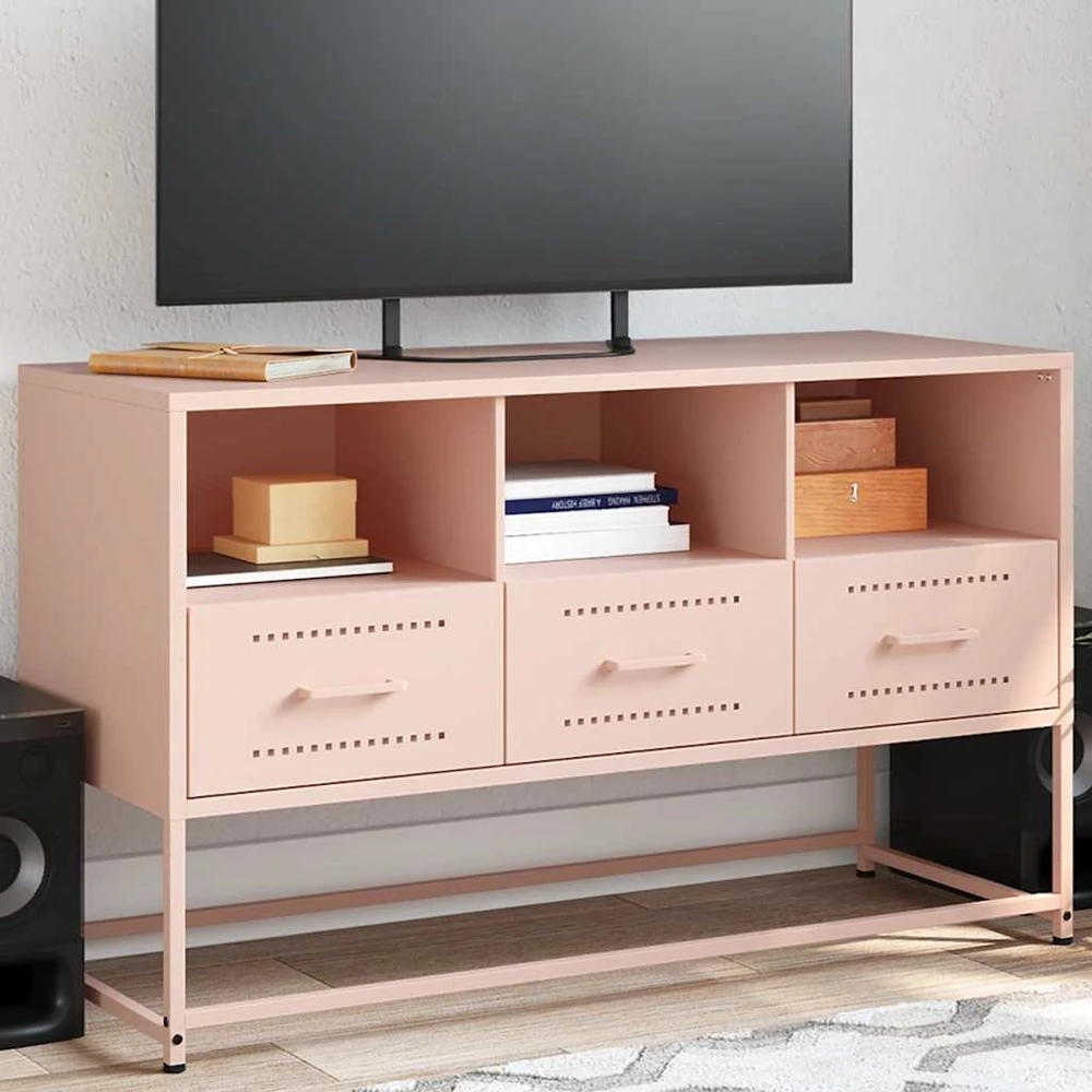 TV staliukas Televizoriaus spintelė, rožinė, 100,5x39x60,5cm, plienas
