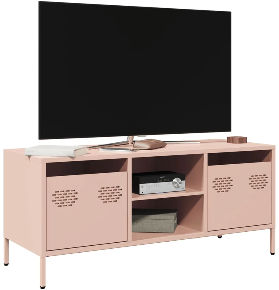 TV staliukas Televizoriaus spintelė, rožinė, 101,5x39x43,5cm, plienas