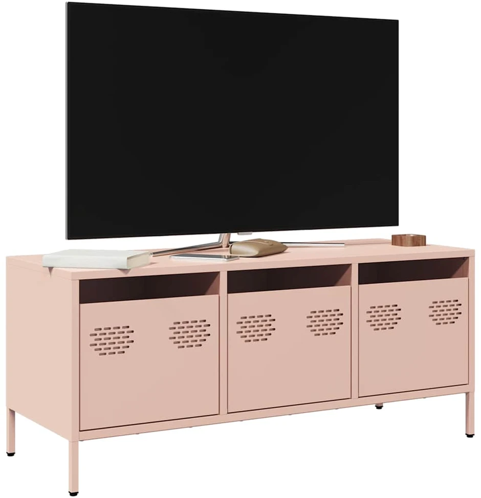 TV staliukas Televizoriaus spintelė, rožinė, 101,5x39x43,5cm, plienas