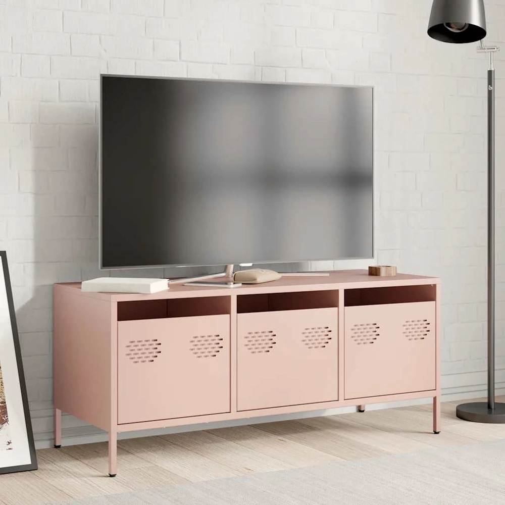 TV staliukas Televizoriaus spintelė, rožinė, 101,5x39x43,5cm, plienas