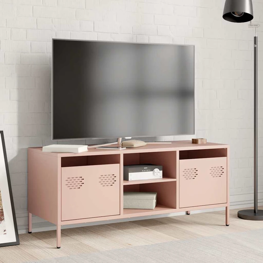 TV staliukas Televizoriaus spintelė, rožinė, 101,5x39x43,5cm, plienas