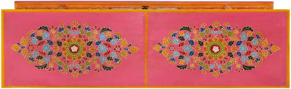 TV staliukas Televizoriaus spintelė, rožinė, 110x30x40cm, mango masyvas
