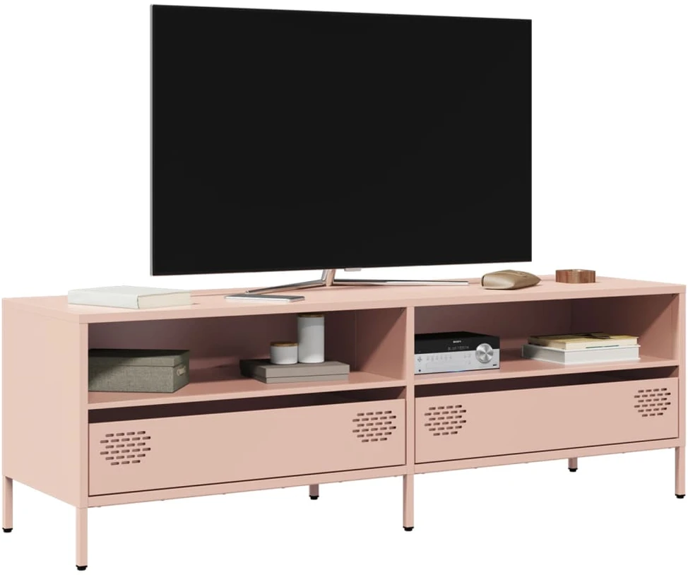 TV staliukas Televizoriaus spintelė, rožinė, 135x39x43,5cm, plienas