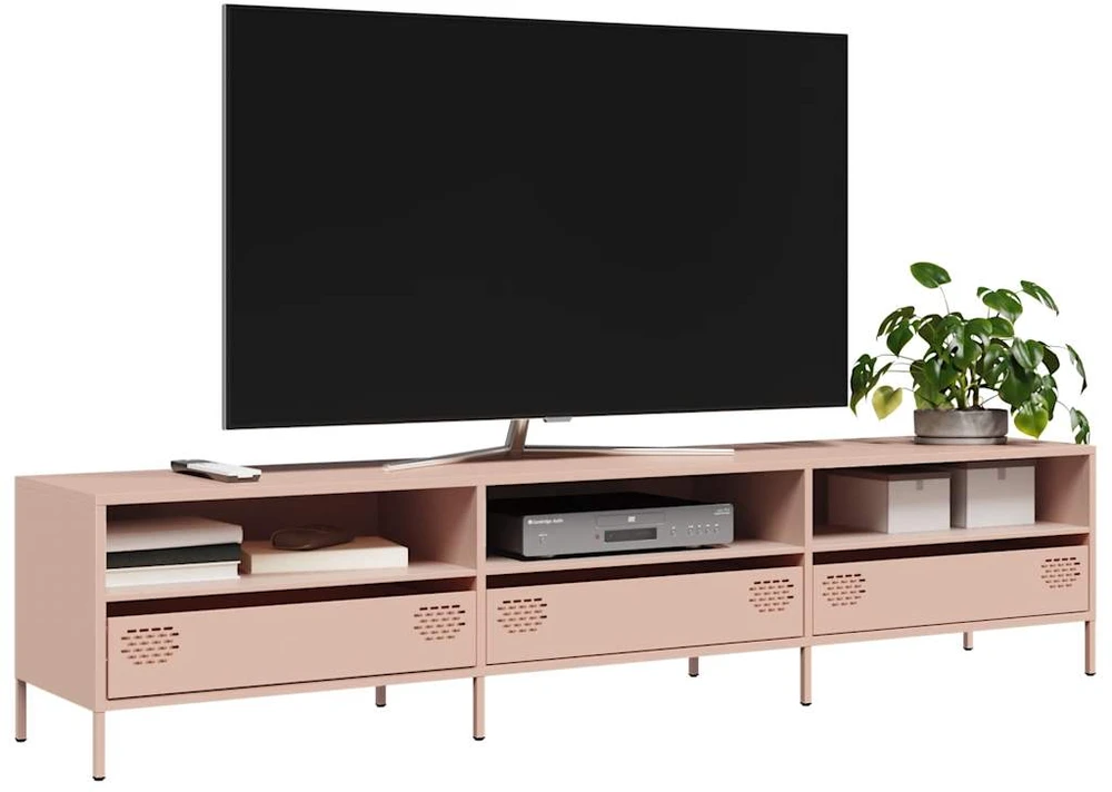 TV staliukas Televizoriaus spintelė, rožinės, 202x39x43,5 cm, plienas