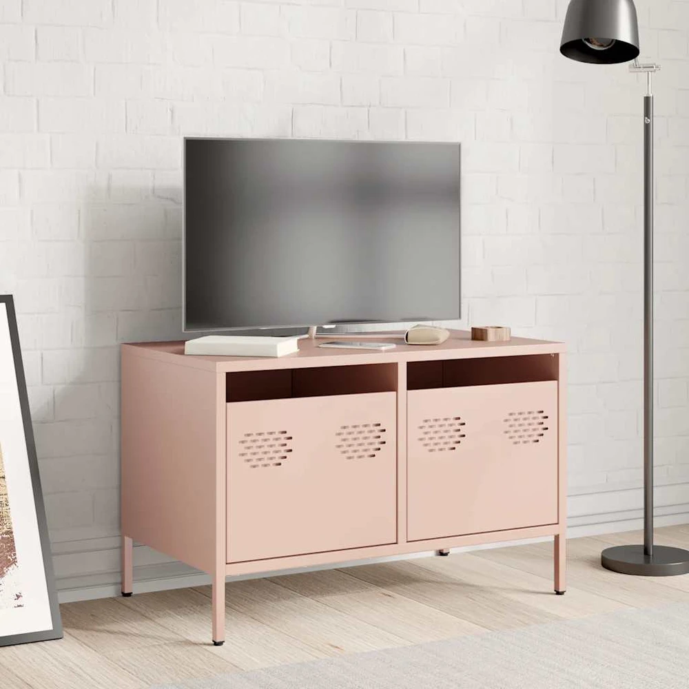 TV staliukas Televizoriaus spintelė, rožinės, 68x39x43,5cm, plienas