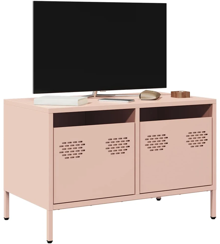 TV staliukas Televizoriaus spintelė, rožinės, 68x39x43,5cm, plienas
