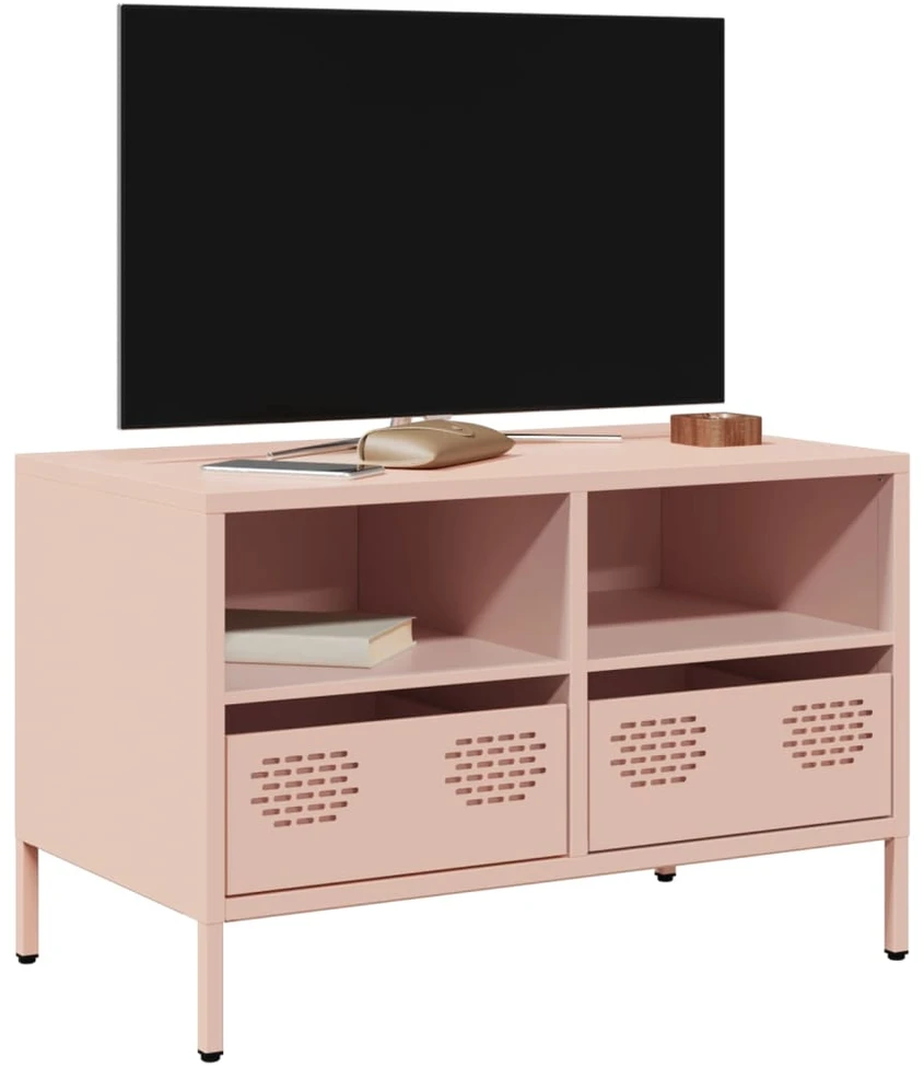 TV staliukas Televizoriaus spintelė, rožinės, 68x39x43,5cm, plienas