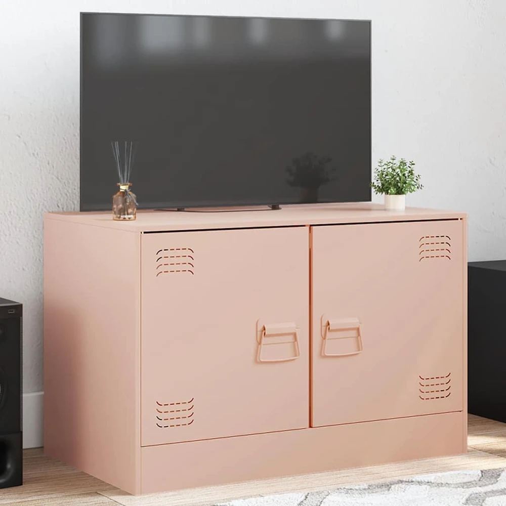 TV staliukas Televizoriaus spintelė, rožinės spalvos, 67x39x44cm, plienas