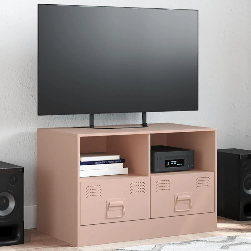 TV staliukas Televizoriaus spintelė, rožinės spalvos, 67x39x44cm, plienas