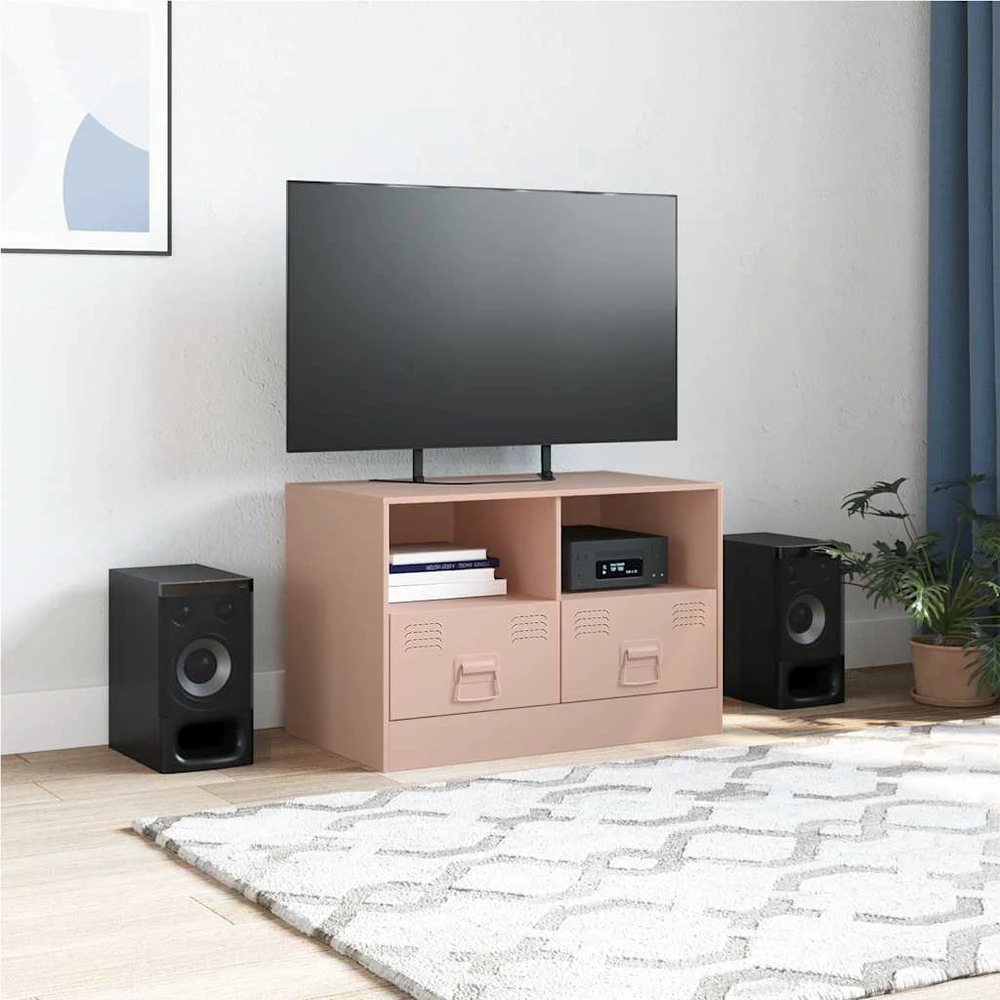 TV staliukas Televizoriaus spintelė, rožinės spalvos, 67x39x44cm, plienas