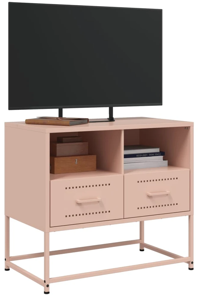 TV staliukas Televizoriaus spintelė, rožinės spalvos, 68x39x60,5cm, plienas
