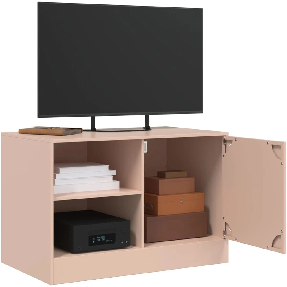 TV staliukas Televizoriaus spintelė, rožinės spalvos, 67x39x44cm, plienas