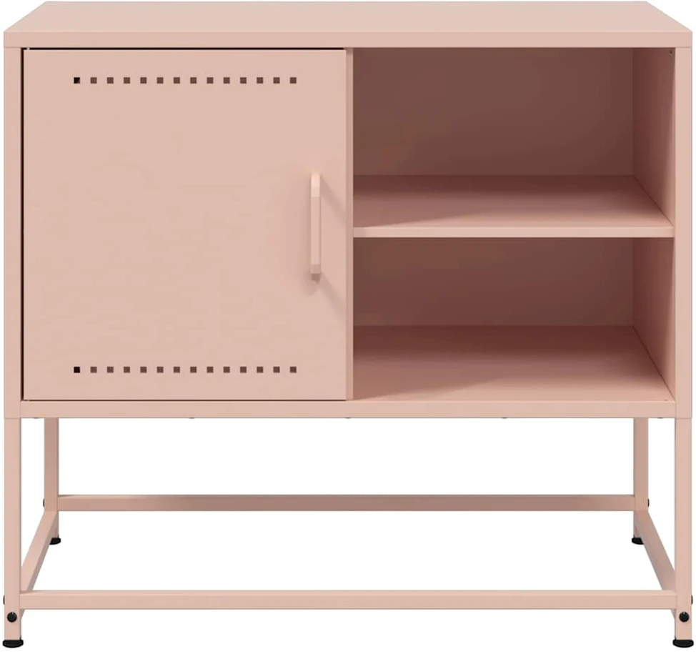 TV staliukas Televizoriaus spintelė, rožinės spalvos, 68x39x60,5cm, plienas