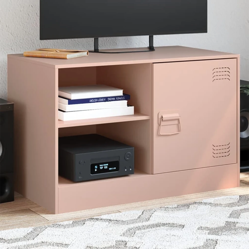 TV staliukas Televizoriaus spintelė, rožinės spalvos, 67x39x44cm, plienas