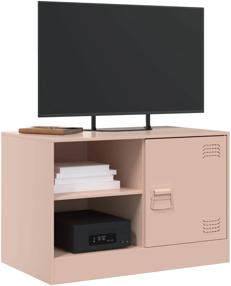 TV staliukas Televizoriaus spintelė, rožinės spalvos, 67x39x44cm, plienas