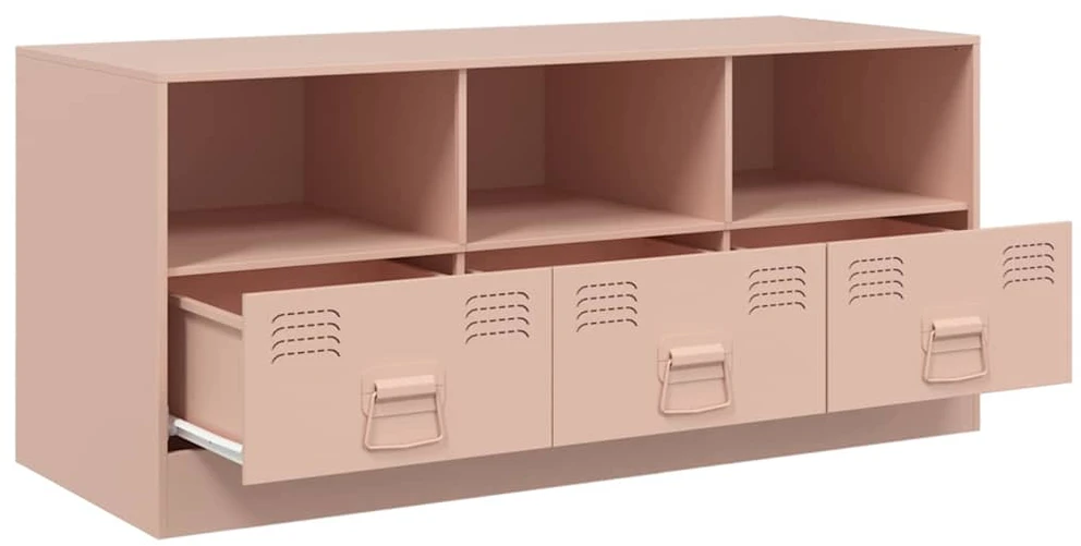 TV staliukas Televizoriaus spintelė, rožinės spalvos, 99x39x44cm, plienas