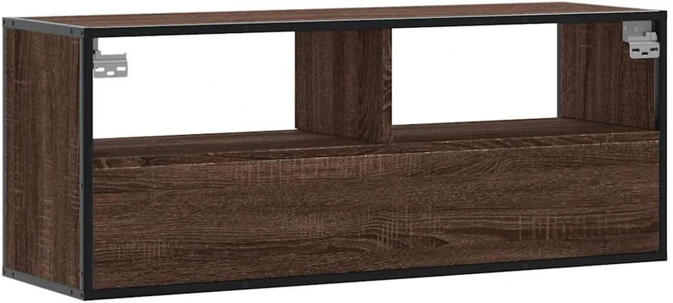 TV staliukas Televizoriaus spintelė, ruda, 100x31x39,5cm, mediena/metalas