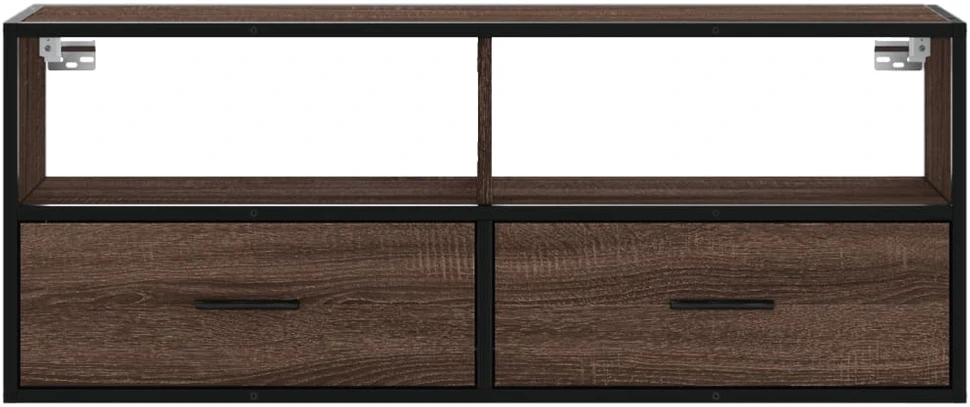 TV staliukas Televizoriaus spintelė, ruda, 100x31x39,5cm, mediena/metalas