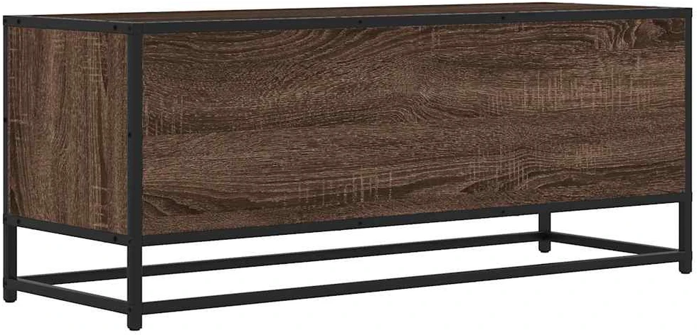 TV staliukas Televizoriaus spintelė, ruda, 100x34,5x40cm, mediena ir metalas