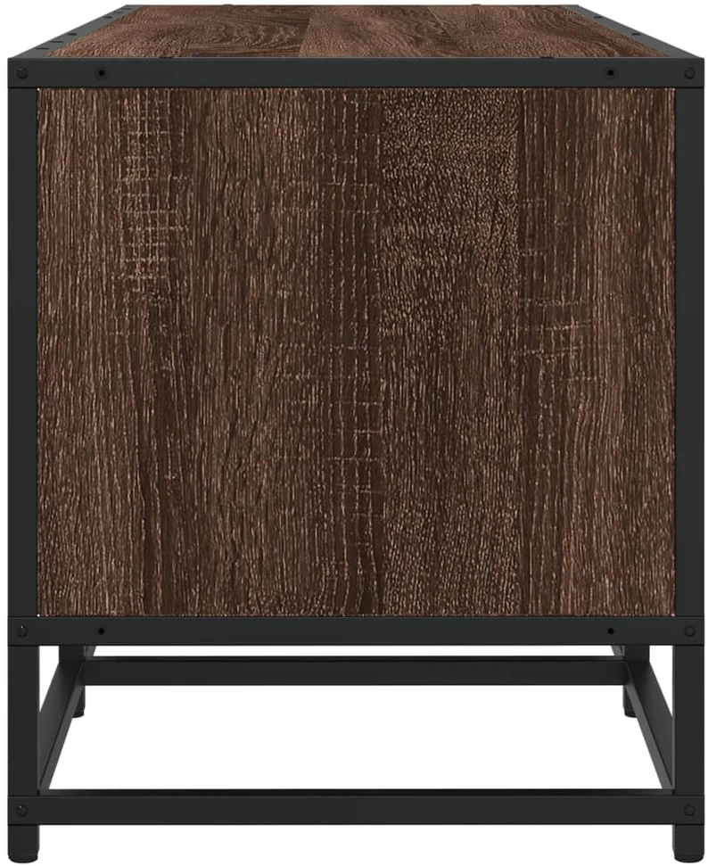 TV staliukas Televizoriaus spintelė, ruda, 100x35x41cm, mediena ir metalas