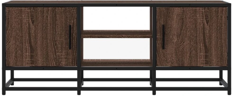 TV staliukas Televizoriaus spintelė, ruda, 100x35x41cm, mediena ir metalas