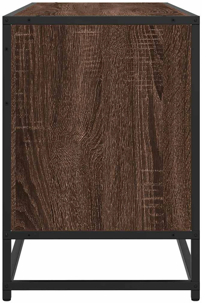 TV staliukas Televizoriaus spintelė, ruda, 100x35x50cm, mediena ir metalas