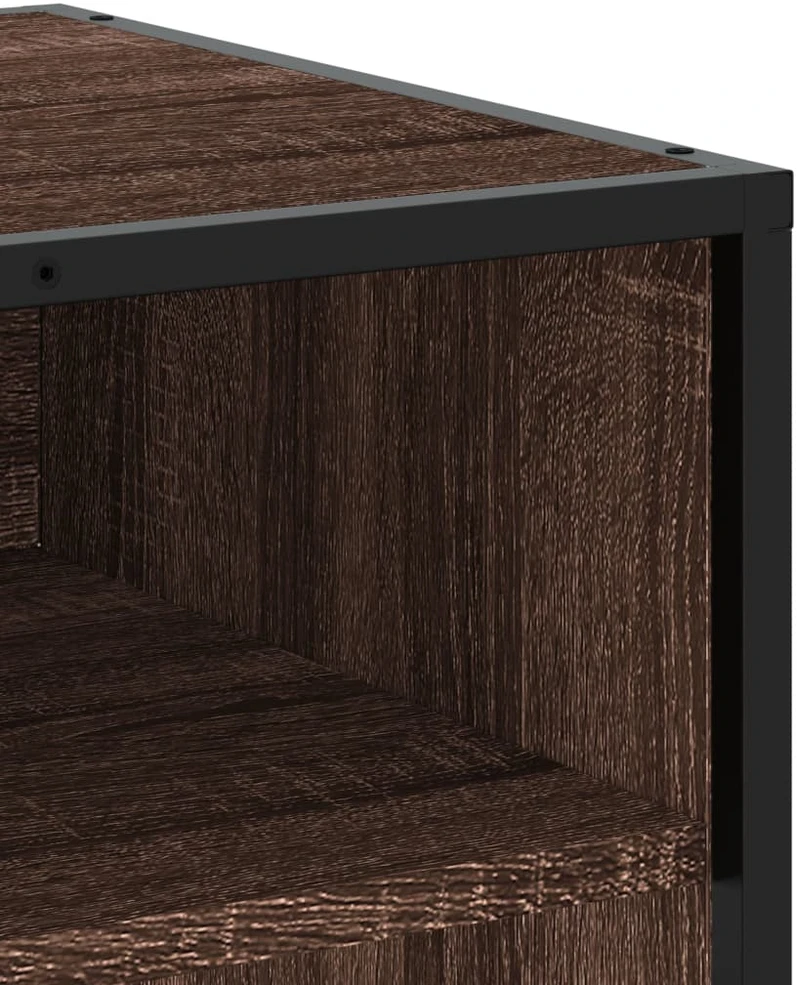 TV staliukas Televizoriaus spintelė, ruda, 120,5x40x46cm, mediena ir metalas
