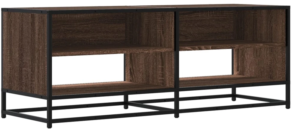 TV staliukas Televizoriaus spintelė, ruda, 120,5x40x46cm, mediena ir metalas
