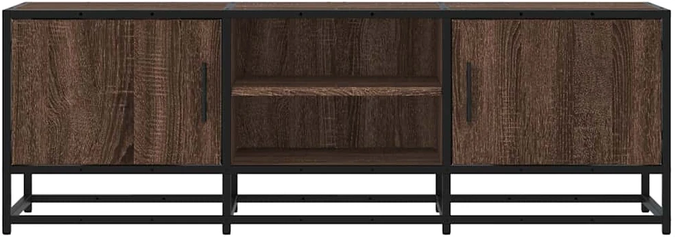 TV staliukas Televizoriaus spintelė, ruda, 120x35x41cm, mediena ir metalas