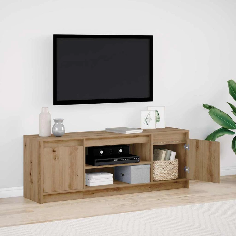 TV staliukas TV vienetai 139,5 x 34 x 50 cm Ruda Apdirbta mediena