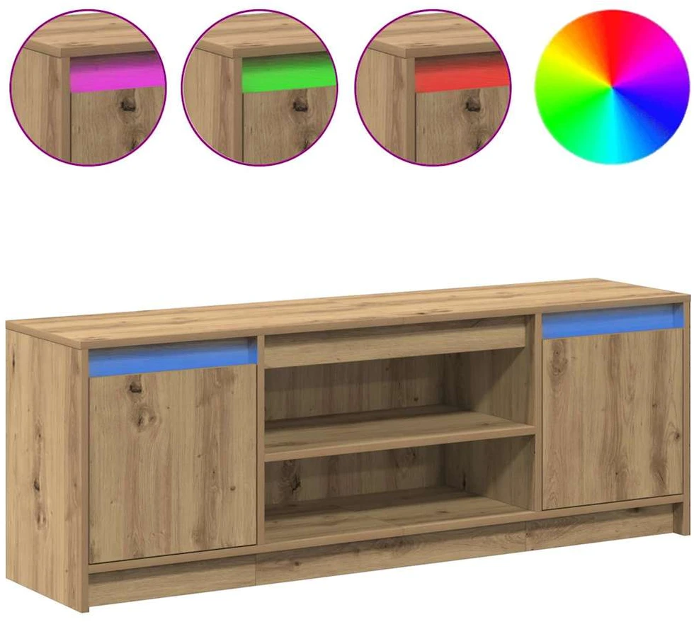 TV staliukas TV vienetai 139,5 x 34 x 50 cm Ruda Apdirbta mediena