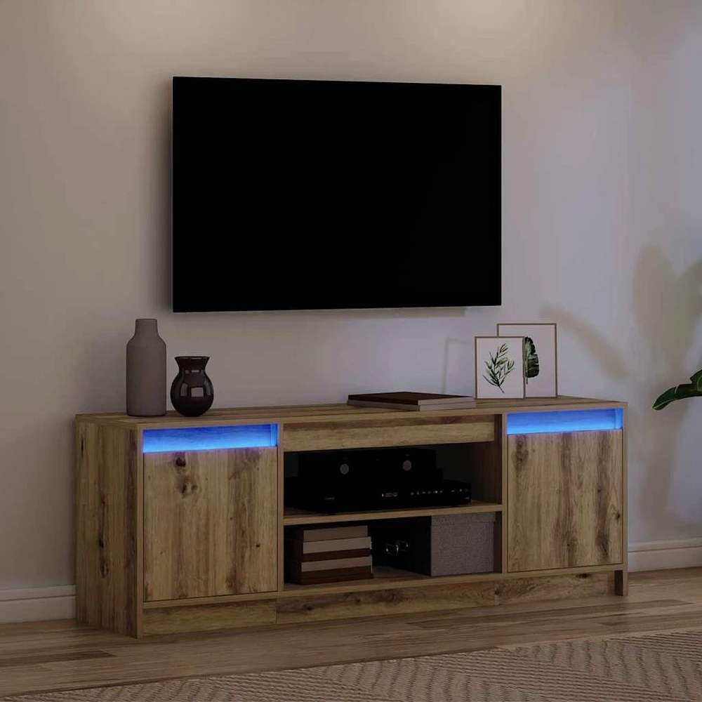 TV staliukas TV vienetai 139,5 x 34 x 50 cm Ruda Apdirbta mediena