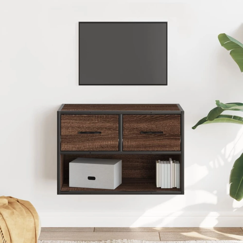 TV staliukas Televizoriaus spintelė, ruda, 60x31x39,5cm, mediena/metalas