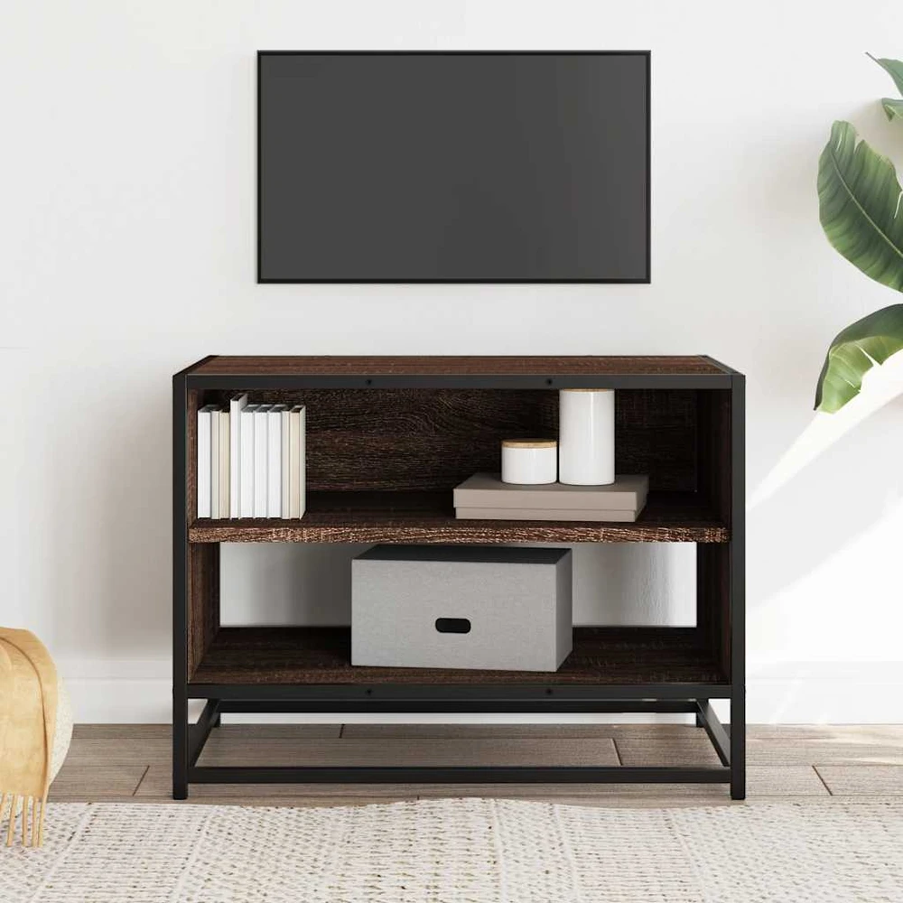 TV staliukas Televizoriaus spintelė, ruda, 61x40x46cm, mediena ir metalas