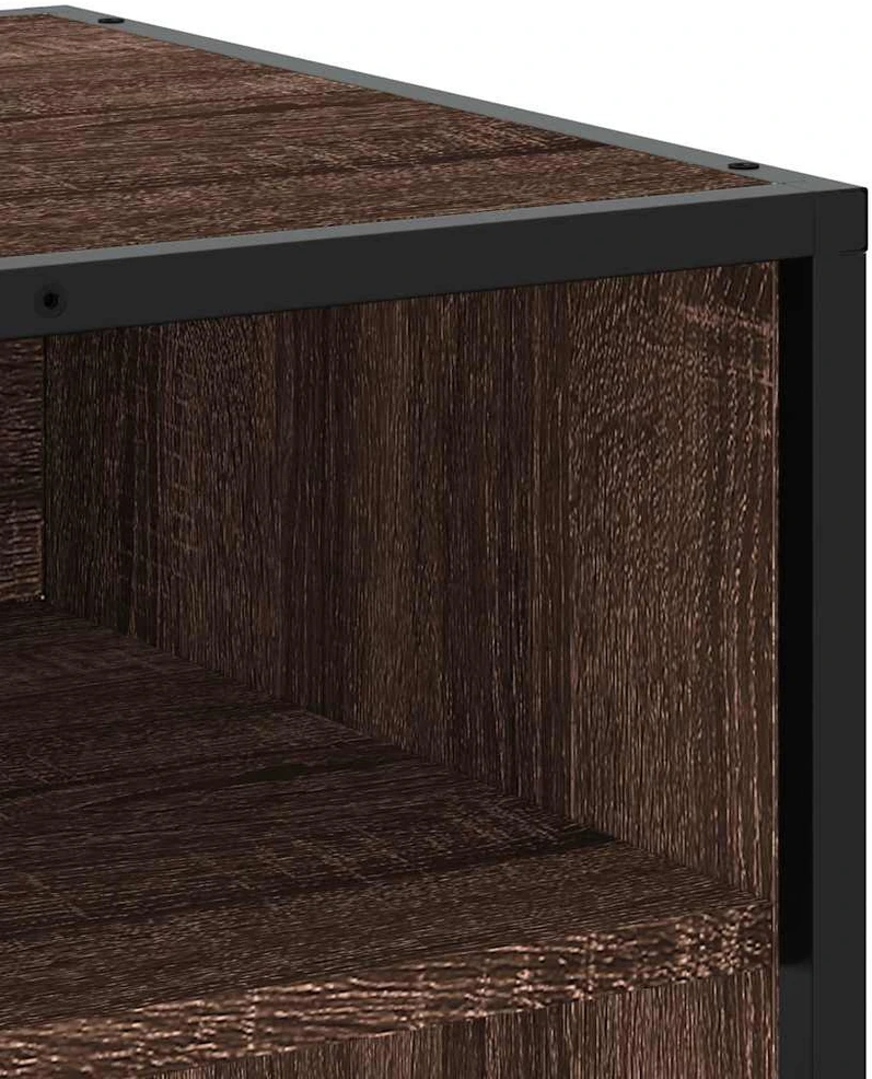 TV staliukas Televizoriaus spintelė, ruda, 61x40x46cm, mediena ir metalas
