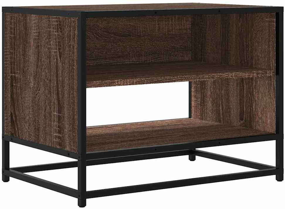 TV staliukas Televizoriaus spintelė, ruda, 61x40x46cm, mediena ir metalas