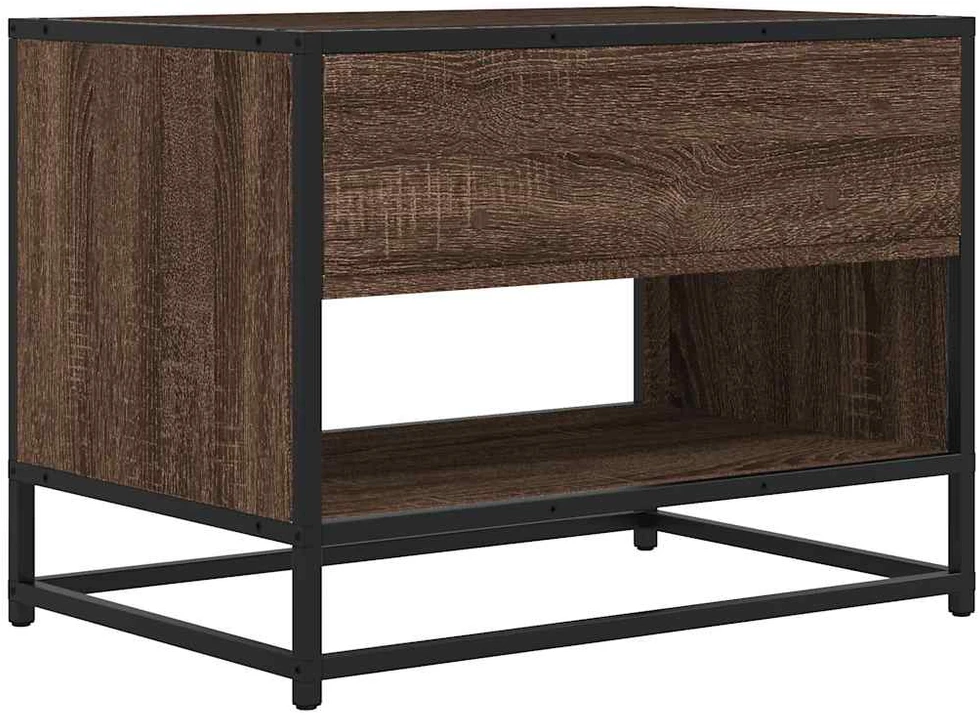 TV staliukas Televizoriaus spintelė, ruda, 61x40x46cm, mediena ir metalas