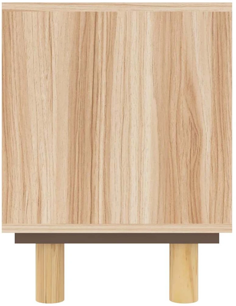 TV staliukas Televizoriaus spintelė, ruda, 80x30x40cm, pušis ir ratanas
