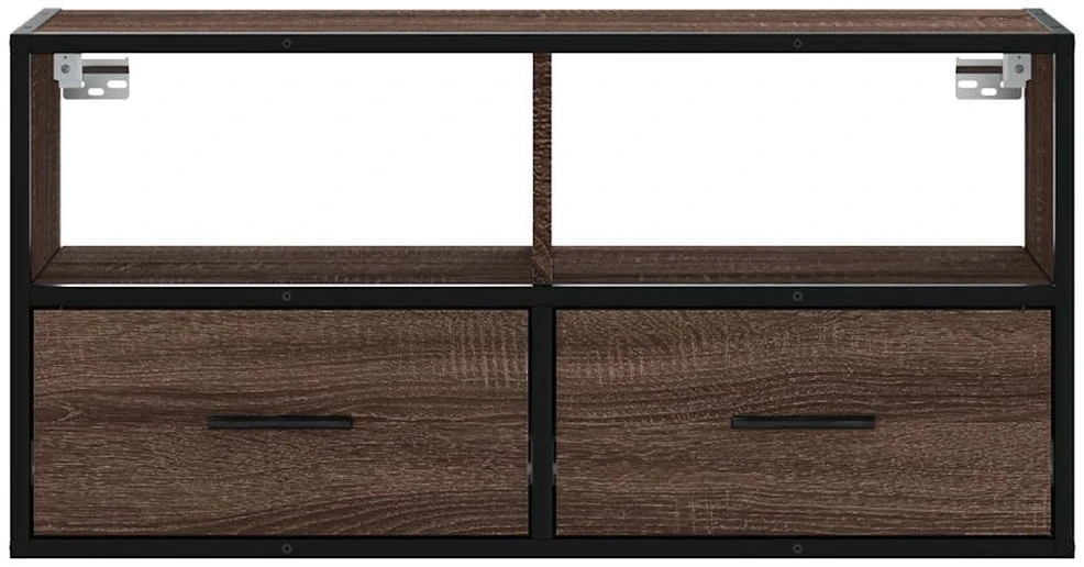 TV staliukas Televizoriaus spintelė, ruda, 80x31x39,5cm, mediena/metalas
