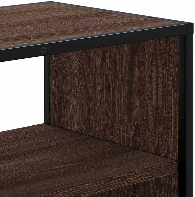 TV staliukas Televizoriaus spintelė, ruda, 80x31x39,5cm, mediena/metalas