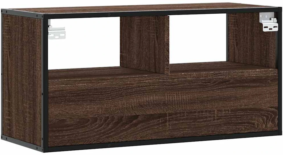 TV staliukas Televizoriaus spintelė, ruda, 80x31x39,5cm, mediena/metalas
