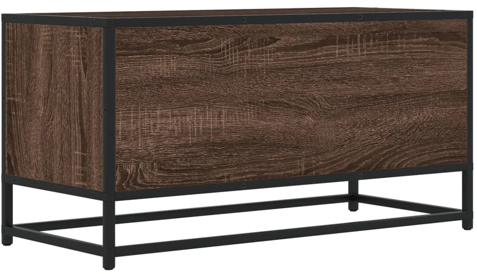 TV staliukas Televizoriaus spintelė, ruda, 80x34,5x40cm, mediena ir metalas