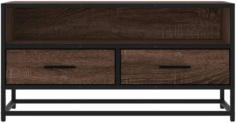 TV staliukas Televizoriaus spintelė, ruda, 80x34,5x40cm, mediena ir metalas