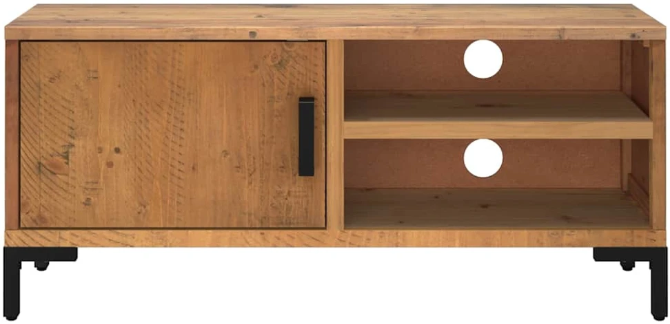 TV staliukas Televizoriaus spintelė, ruda, 90x30x40cm, pušies masyvas